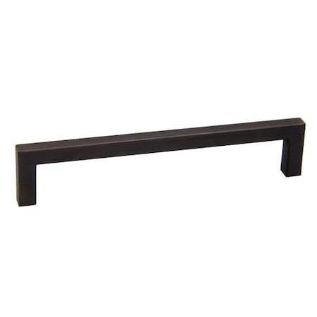 6-3/8 Modern Square Cabinet Pull With 6-3/10 Center To Center Oil Rubbed Bronze Finish